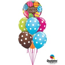 Bukiet 517 Happy Easter Big Polka Dots White